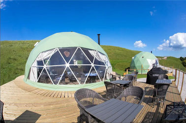 贅沢なキャンプ場のGeoのドームのテント、透明なドームのテント テント30平方メートルの家家族ホテルの